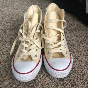 Cream High Top Converse